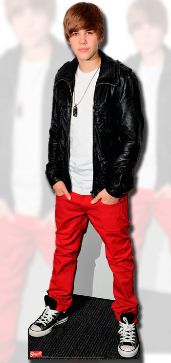 Justin Bieber - Lifesize standup - Red Pants (USA only-Shipping included)