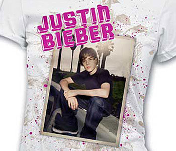 Justin Bieber - White Photo (youth sizes)